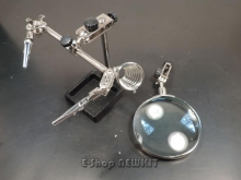 THIRD HAND TOOL MAGNIFYING WITH SOLDERING STAND